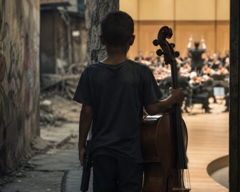 "A choice between a musical instrument and a gun"